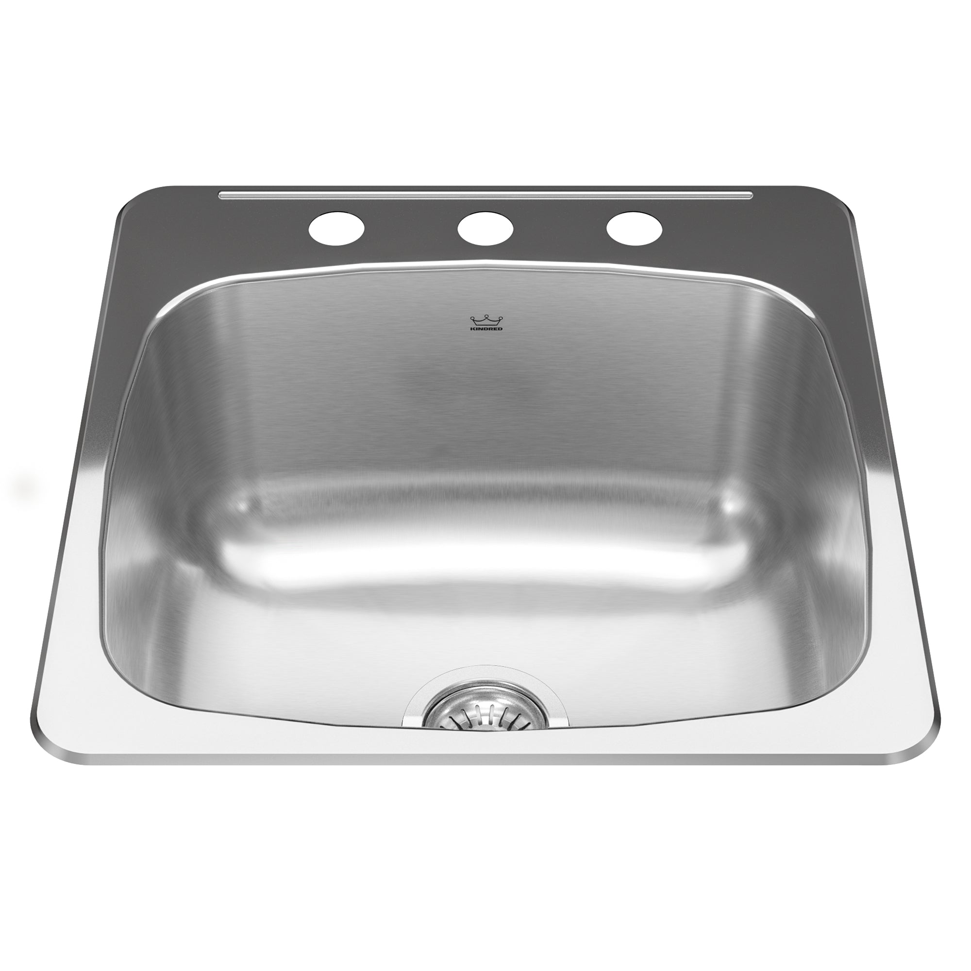 Steel Queen 20.13 in LR x 20.56 in FB Drop in Single Bowl 1 Hole Stainless Steel Laundry Sink