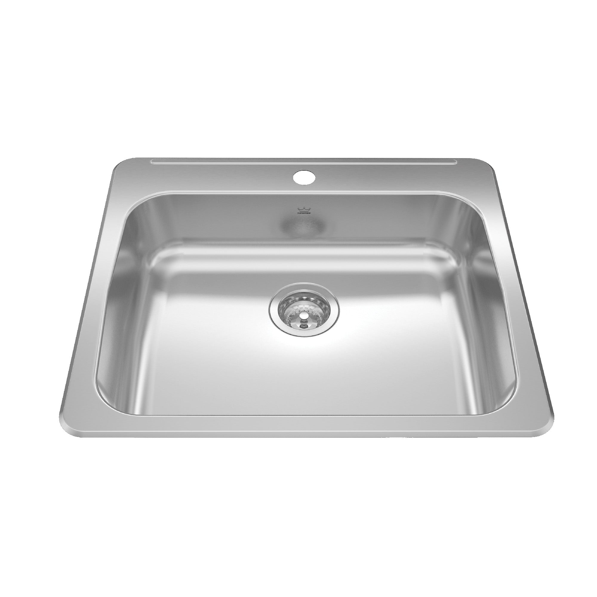 Reginox 25.62 inch LR x 22 inch FB Drop In 4 Hole Bowl Stainless Steel Kitchen Sink