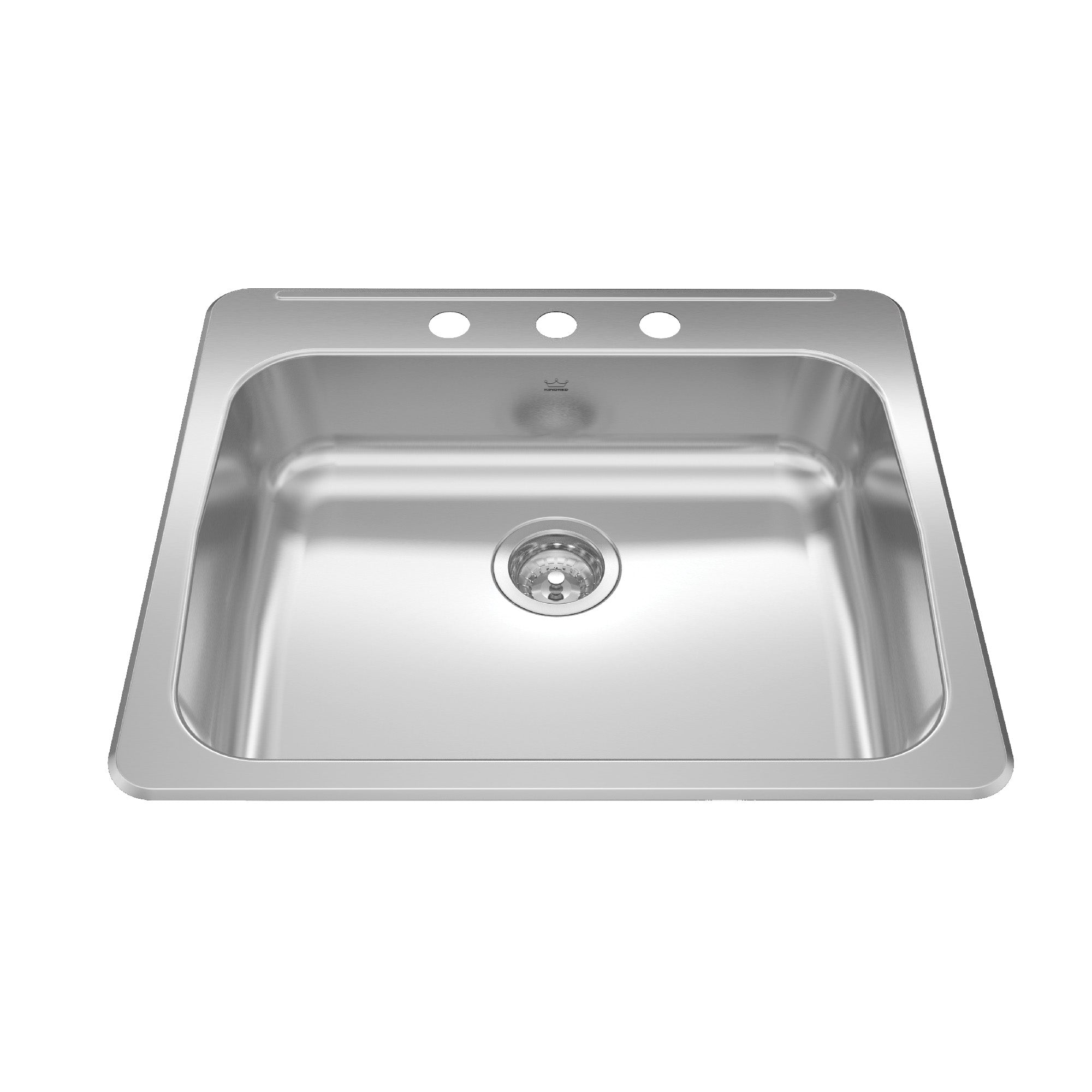 Reginox 25.62 inch LR x 22 inch FB Drop In 4 Hole Bowl Stainless Steel Kitchen Sink